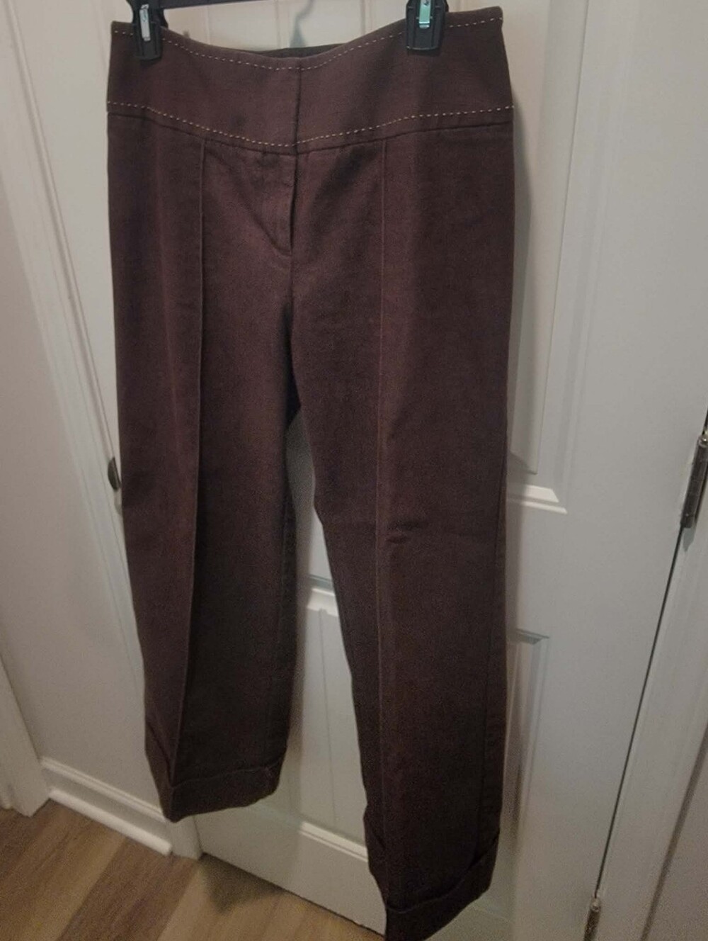 Cato Brown Wide Leg Cuffed Trousers